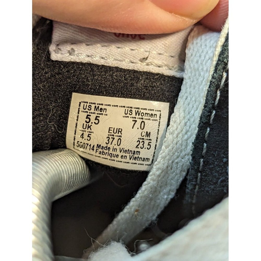 Vans Unisex Adult Black White 500714 Off The Wall SK8 Shoes Size M 5.5 / W 7 - Picture 9 of 9